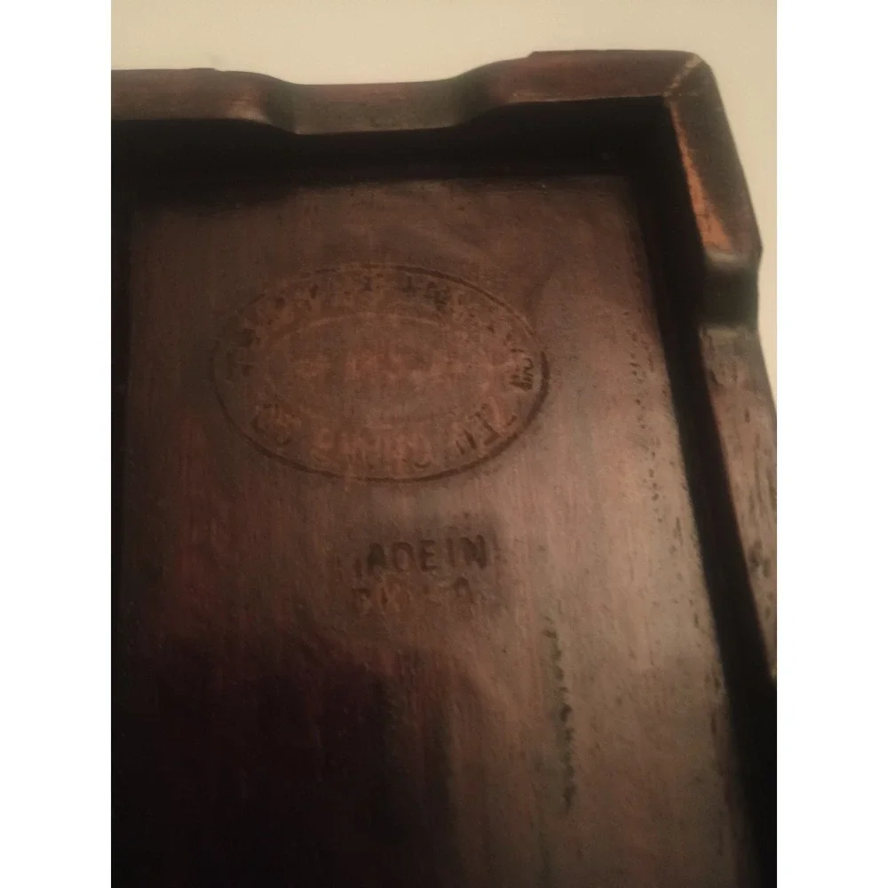 Vintage Wood & Metal Storage Box Original Old Hand Crafted 5